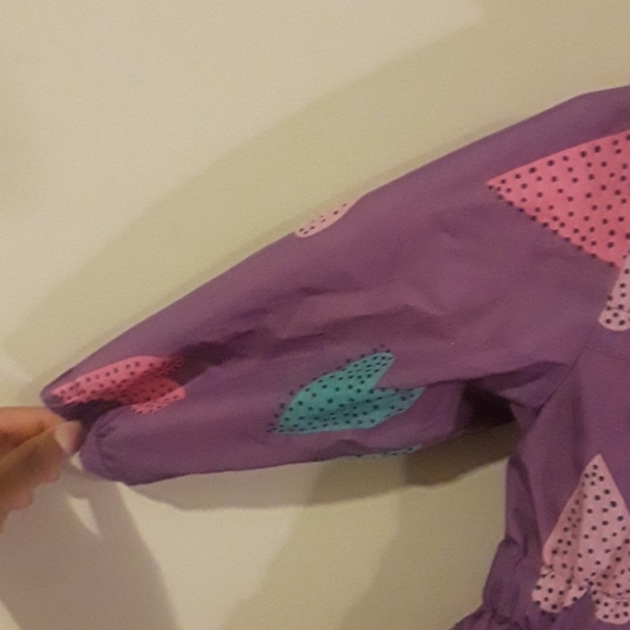 Cat & Jack 18M Purple & colorful heart polkaJacket - Picture 3 of 13